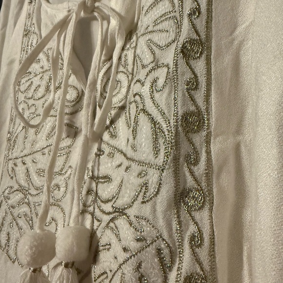 Lilly Pulitzer Amisa Tunic Dress White  and gold Dress - Picture 9 of 11